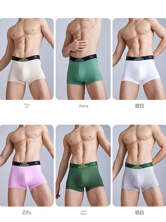 Zero Perception Men Underwear Classy Modal Boys Boxers Boxers Mid Waist Sports Underpants Wg40m1