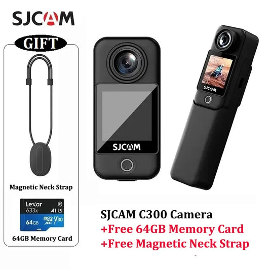 SJCAM C300 Pocket Action Camera 4K FHD With Long Battery Life Video 30M Waterproof 5G WiFi Camera Sport Action Cam