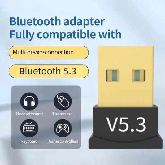 USB Bluetooth 5.3 Adapter Transmitter Receiver Bluetooth Dongle Wireless USB Bluetooth 5.1 Audio Adapter for Computer PC Laptop