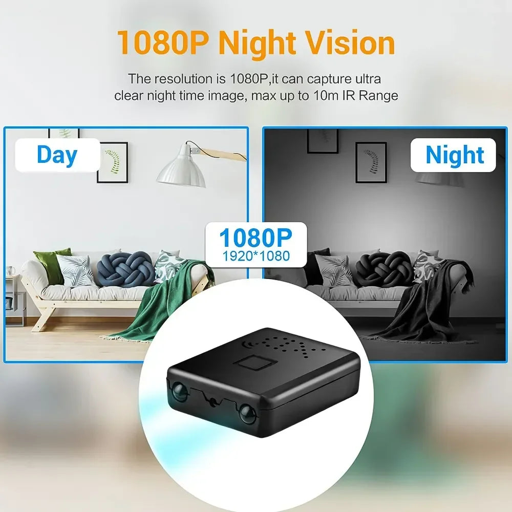 1080P HD Smallest Mini Camera WIFI Built-in Battery IP Remote Monitoring Camcorder IR Night Vision Body Cam Invisible Espia Cam