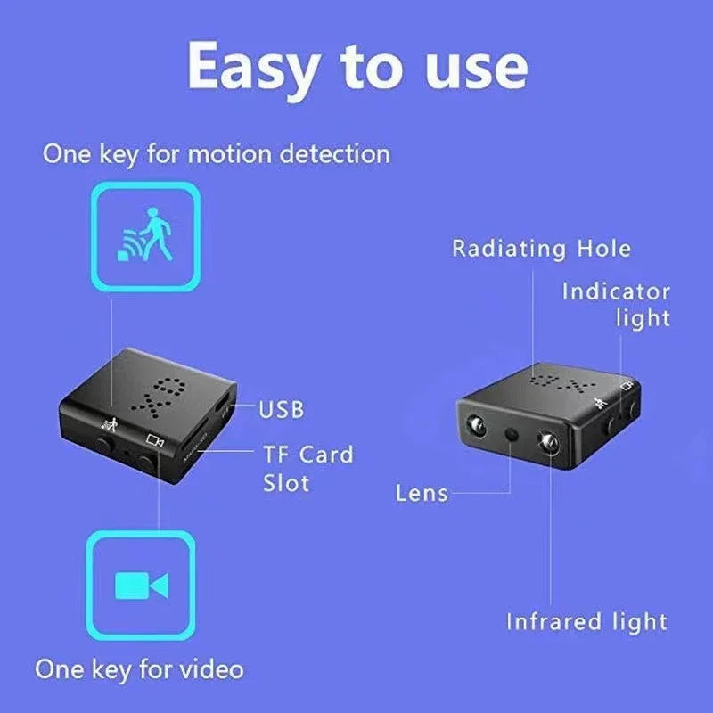 For Xiaomi 4K Night Vision Home Security Micro Camcorder Audio Video Recorder With Motion Detection 1080p Hd Wifi Mini Camera