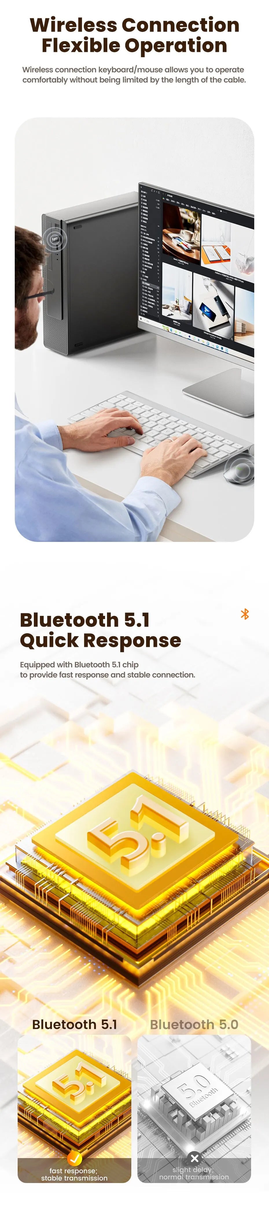 Toocki USB Bluetooth Adapter BT 5.1 Dongle Audio Receiver Speaker for PC Speaker Wireless Mouse Earphone Keyboard Music Transmit