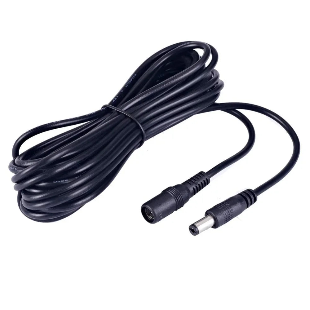 DC Extension Cable 1M 2M 3M 5M 10M 5.5x2.1mm Female to Male Plug for 12V 5V 24V Power Adapter Cord Home CCTV Camera LED Strip