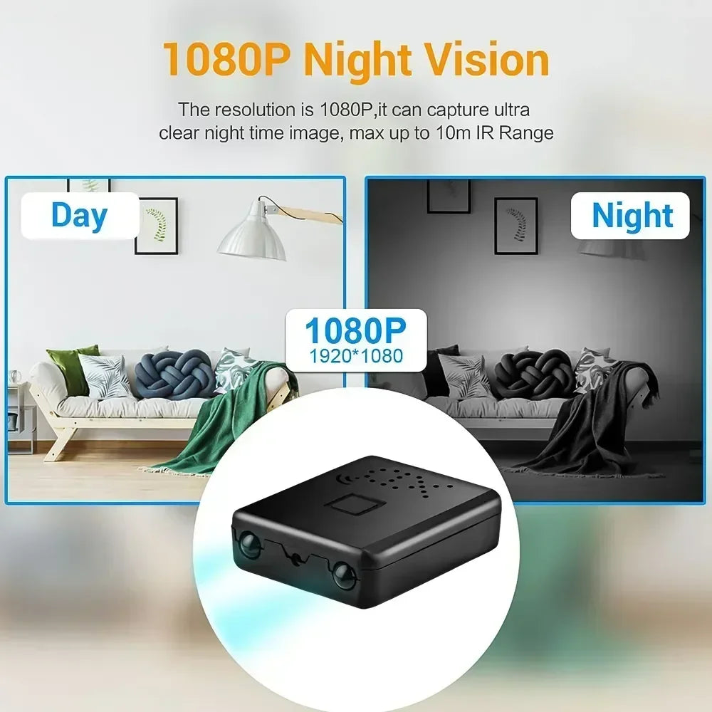 1080P HD Smallest Mini Camera WIFI Built-in Battery IP Remote Monitoring Camcorder IR Night Vision Body Cam Invisible Espia Cam