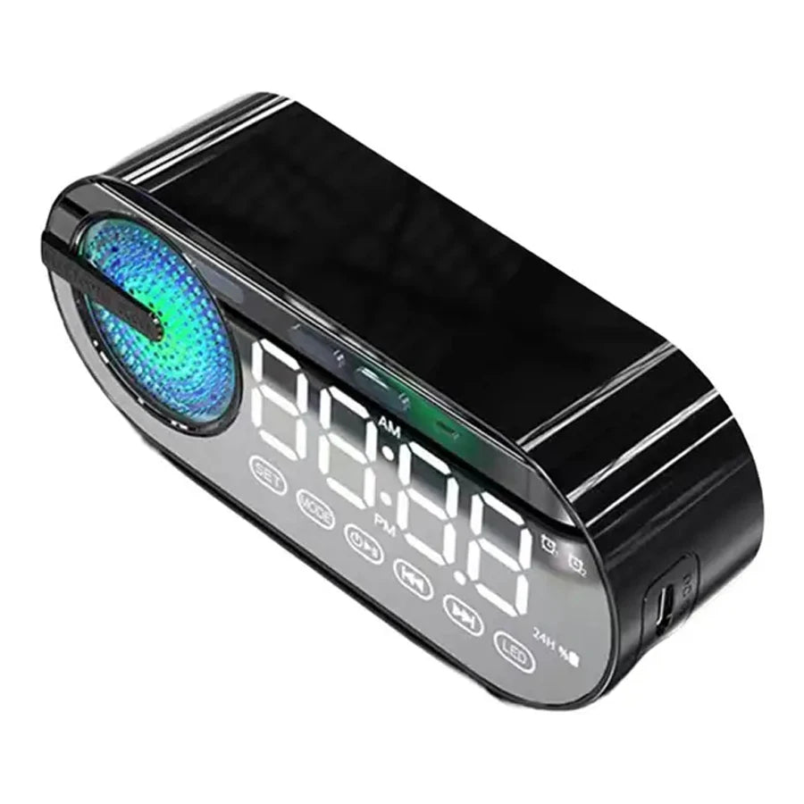 Alarm Clock Caixa De Som Bluetooth Speaker Portable Sound Box Music Wireless Radio FM Subwoofer Bocina Bass Lamp Coluna Column