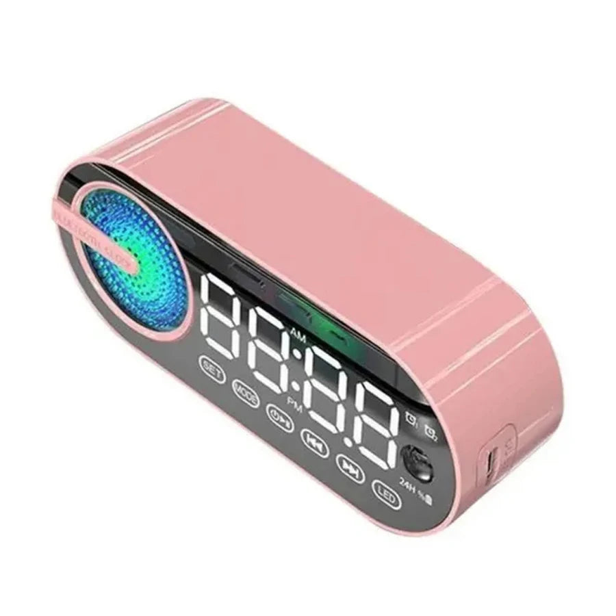 Alarm Clock Caixa De Som Bluetooth Speaker Portable Sound Box Music Wireless Radio FM Subwoofer Bocina Bass Lamp Coluna Column