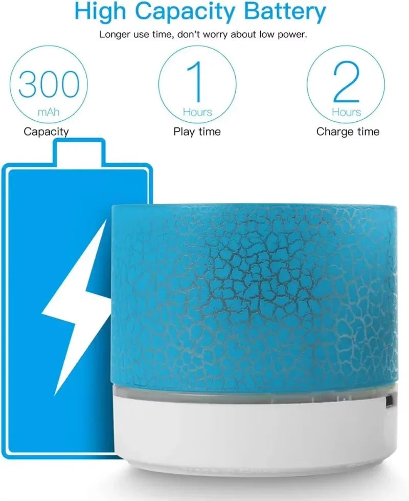 VIKEFON Bluetooth Mini Speaker Wireless Speaker Colorful LED TF Card USB Subwoofer Portable MP3 Music Sound Column For PC Phone