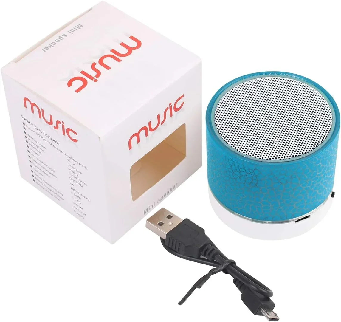 2024 Newest New Mini Crack Bluetooth Audio Portable Plug-in Subwoofer Sound Led Light Wireless Speaker Gift