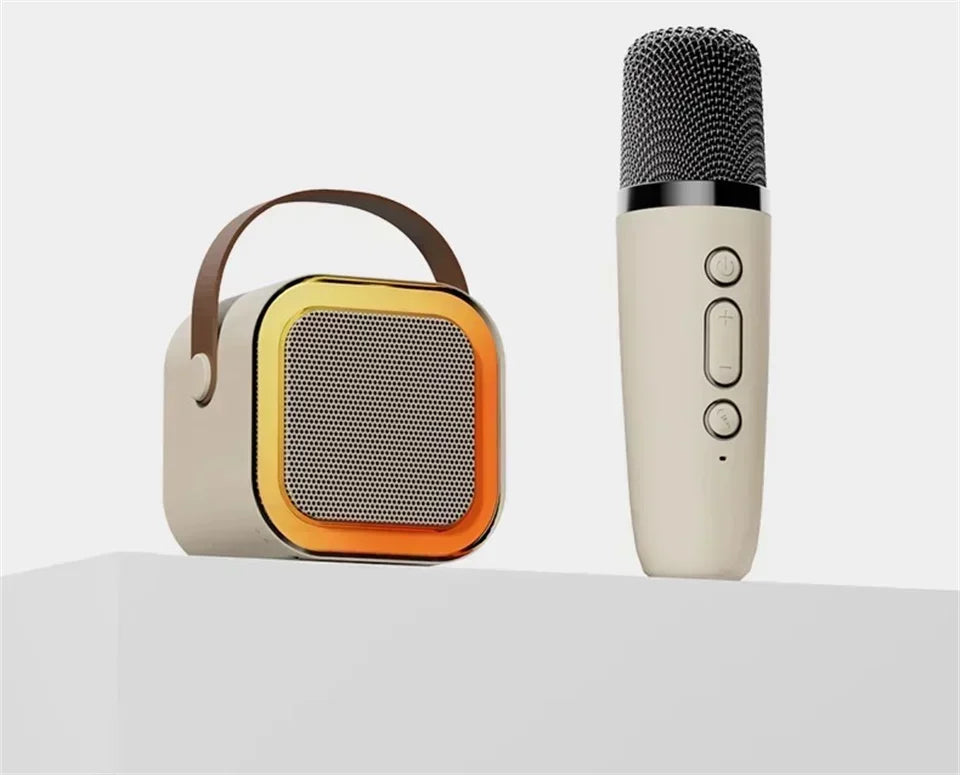 Wireless Karaoke Speaker Bluetooth Microphone K12 Home KTV Karaoke Machine RGB Light Portable Mini Bluetooth Speaker