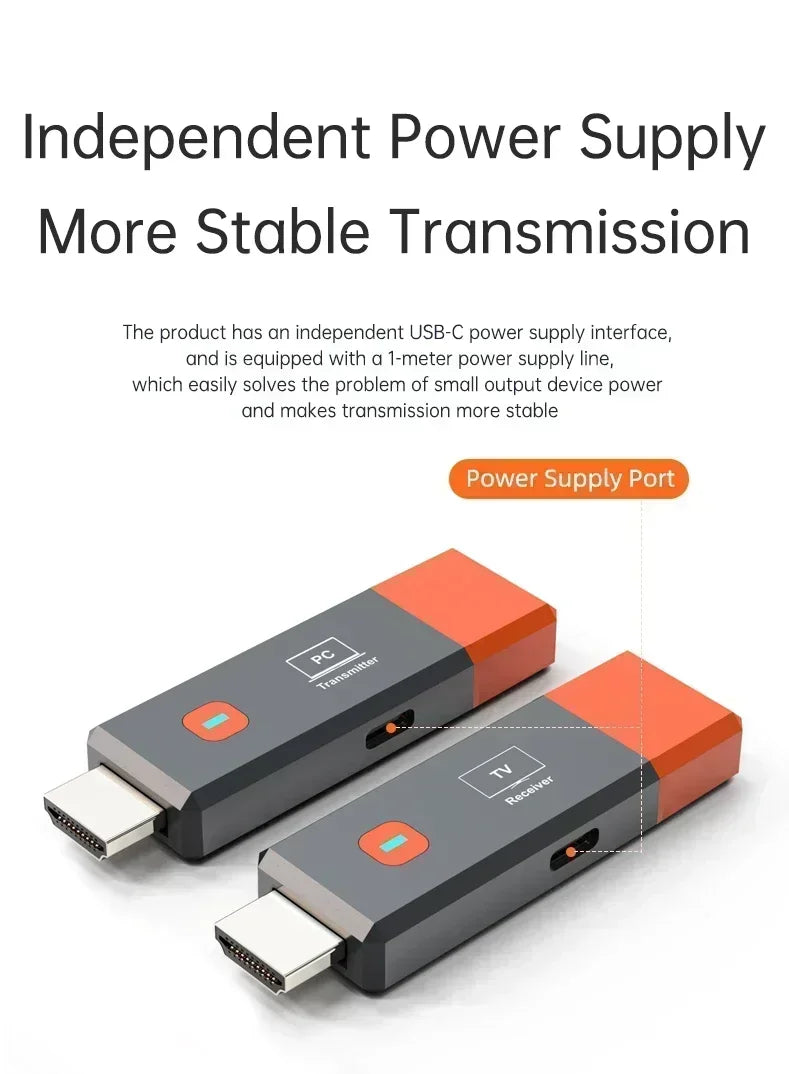 50M 1080P Wireless HDMI Extender Video Transmitter Receiver 8TX to 1RX Display for PS4 Camera Laptop PC To TV Monitor Projector