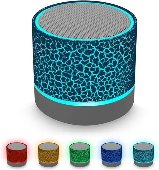 2024 Newest New Mini Crack Bluetooth Audio Portable Plug-in Subwoofer Sound Led Light Wireless Speaker Gift