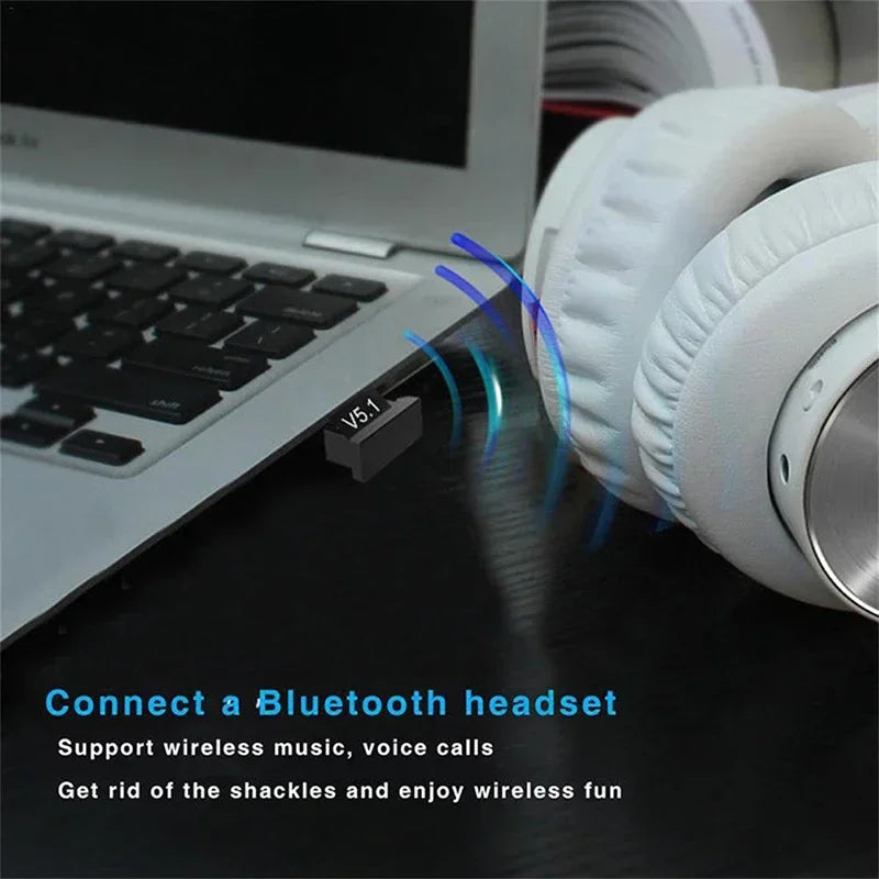 MINI USB Bluetooth 5.1 Dongle Adapter for PC Laptop Mouse Keyboard Tablet Phone Printer Game Speaker Wireless Transmit Receiver