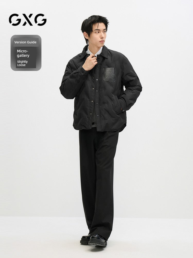 GxG Men's Lightweight Down jacket 24 Winter New Loose Short Shirts Outerwear# G24dy24005