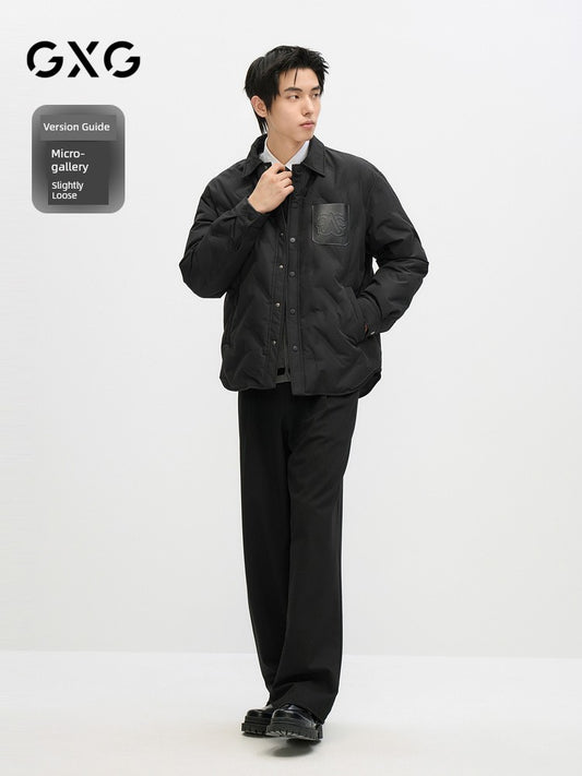 GxG Men's Lightweight Down jacket 24 Winter New Loose Short Shirts Outerwear# G24dy24005