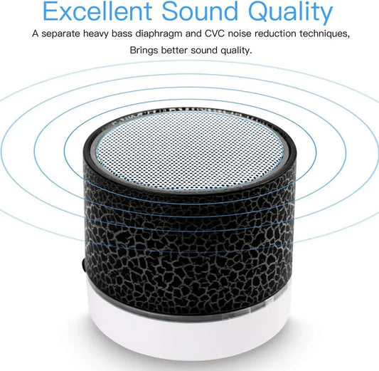 2024 Newest New Mini Crack Bluetooth Audio Portable Plug-in Subwoofer Sound Led Light Wireless Speaker Gift