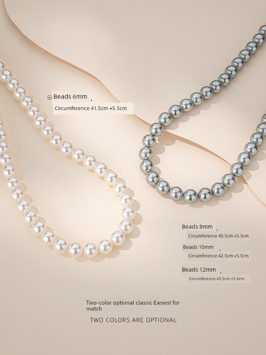 Sterling Silver Pearl Necklace 2025 New Arrival Best Selling Necklace Women's Fancy Light Luxury Minority Sweater Chain Accessories Jewelry