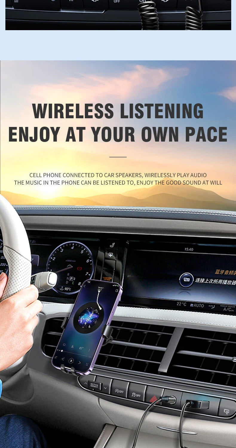 New Upgrades Bluetooth 5.4 Audio Receiver USB To 3.5mm AUX Car Wireless Music Adapter With HD MIC For Car Kit Wired Speaker