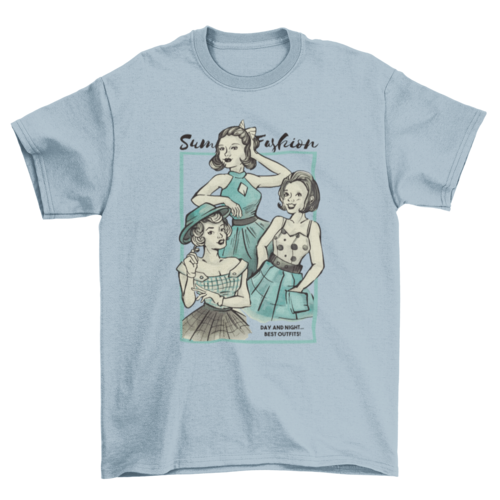 Vintage summer fashion t-shirt
