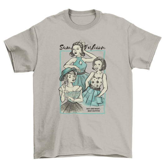 Vintage summer fashion t-shirt