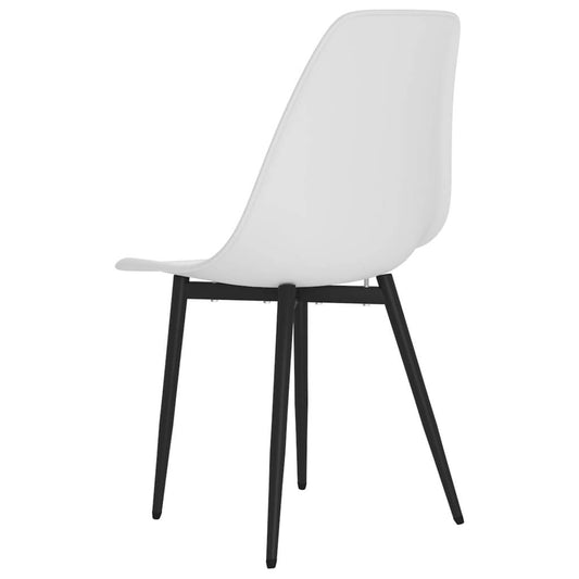vidaXL Dining Chairs 4 pcs White PP