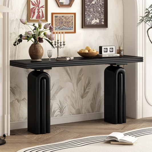Chic, Elegant and Luxurious Acacia Veneer Console Table,Suitable for
