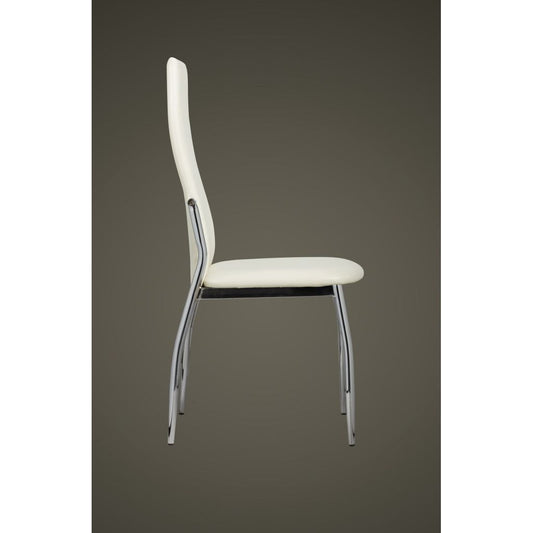 vidaXL Dining Chairs 4 pcs White Faux Leather