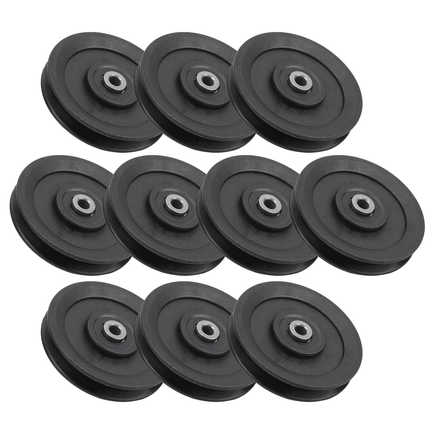10pcs 115mm Nylon Fitness Bearing Pulley Home Gym Attachments Exercise Strength Training Accessory