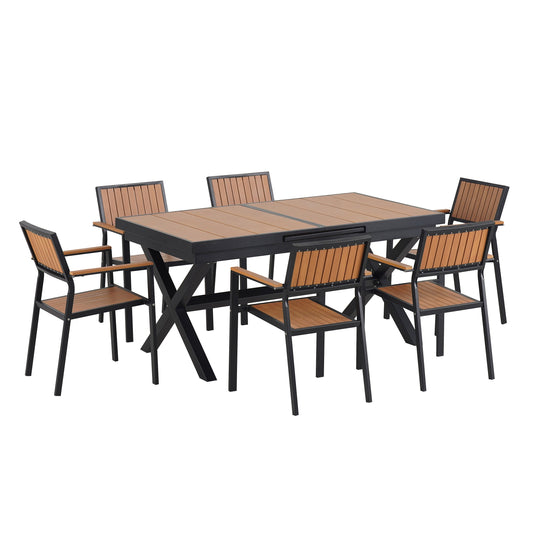 Experience Outdoor Dining Freedom with a Flexible Set Including Six