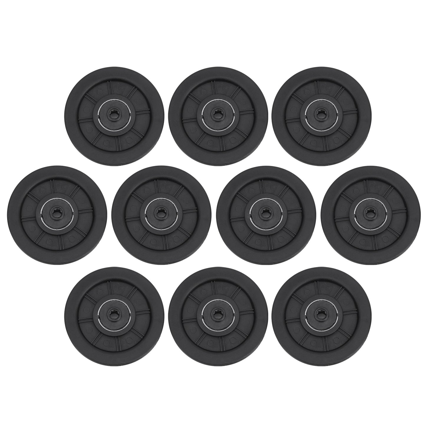 10Pcs/Set 100MM Universal Nylon Bearing Pulley Wheel Replace for Gym Fitness Equipment