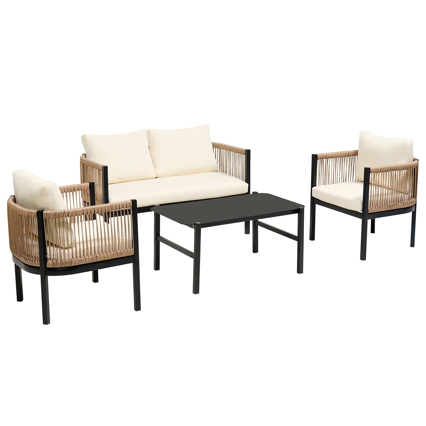 Multi-person Outdoor Sofa Combination with A Table, Suitable for