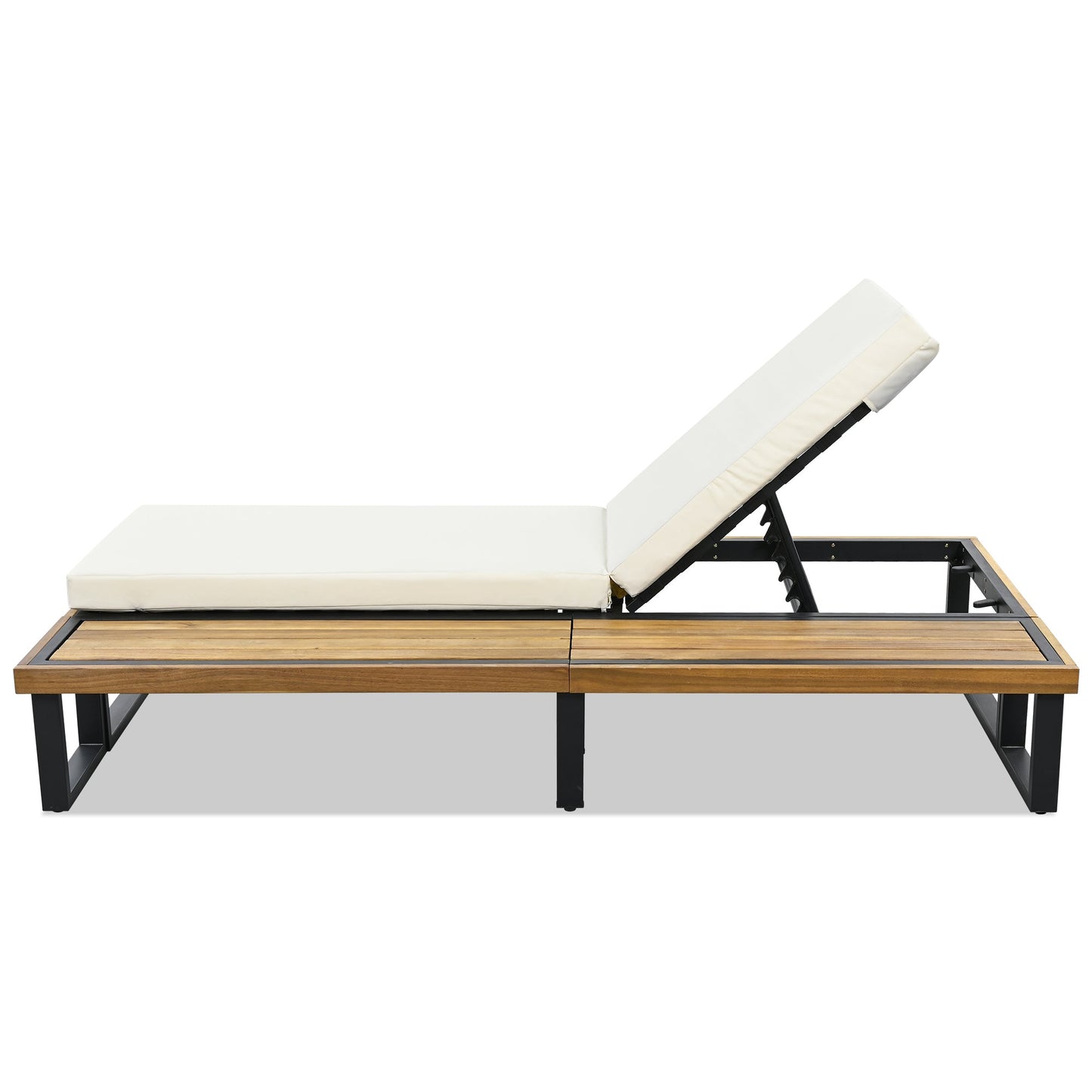 Outdoor Chaise Lounge Chair Set of 2 with 5-Position Adjustable