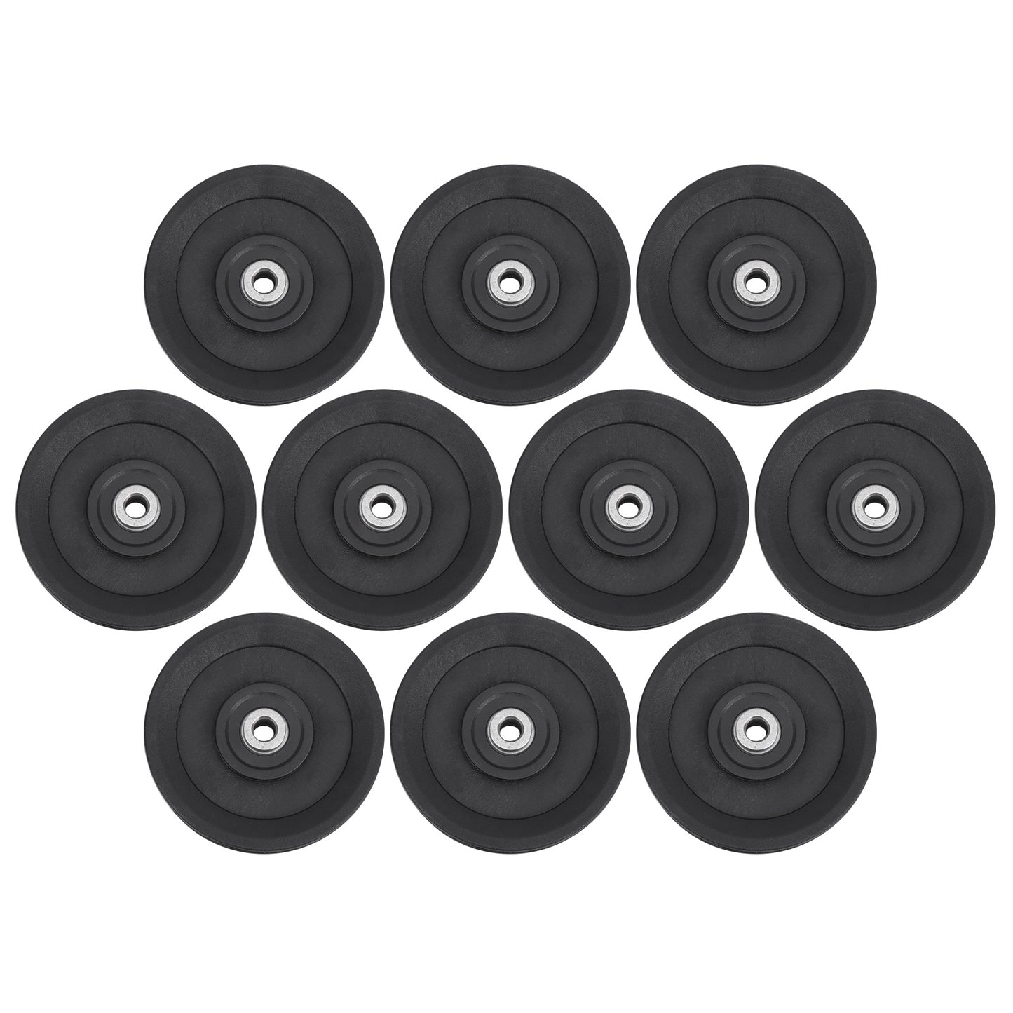 10pcs 115mm Nylon Fitness Bearing Pulley Home Gym Attachments Exercise Strength Training Accessory