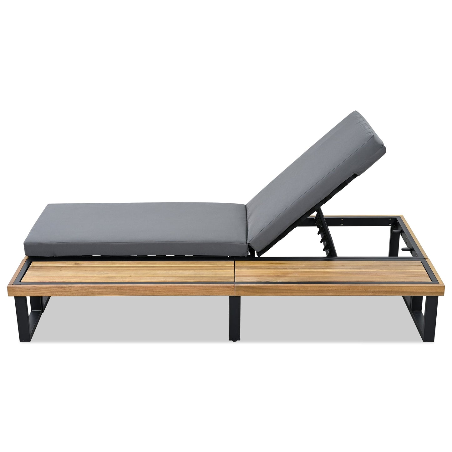 Outdoor Chaise Lounge Chair with 5-Position Adjustable Backrest,