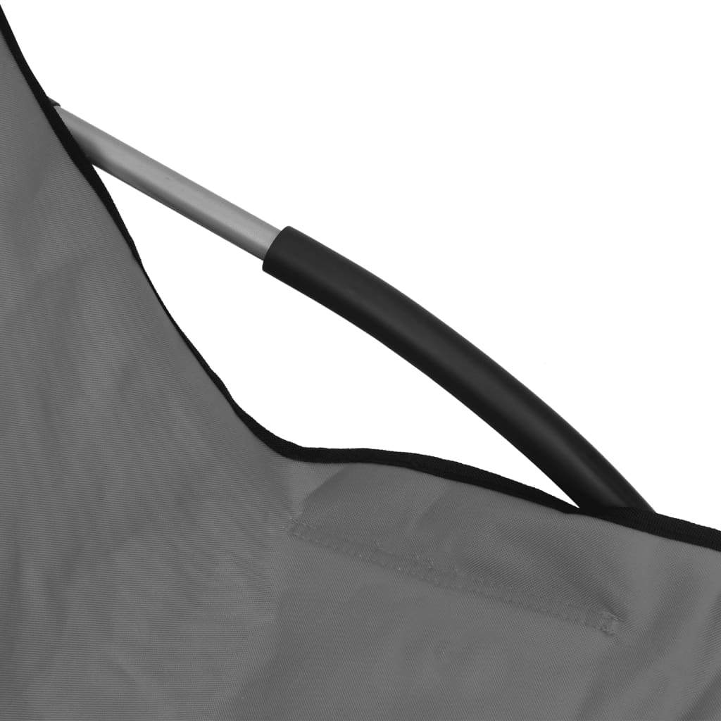 vidaXL Folding Beach Chairs 2 pcs Grey Fabric