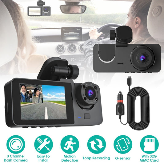 3-Channel Car Camera - 32Gb Mmc Card