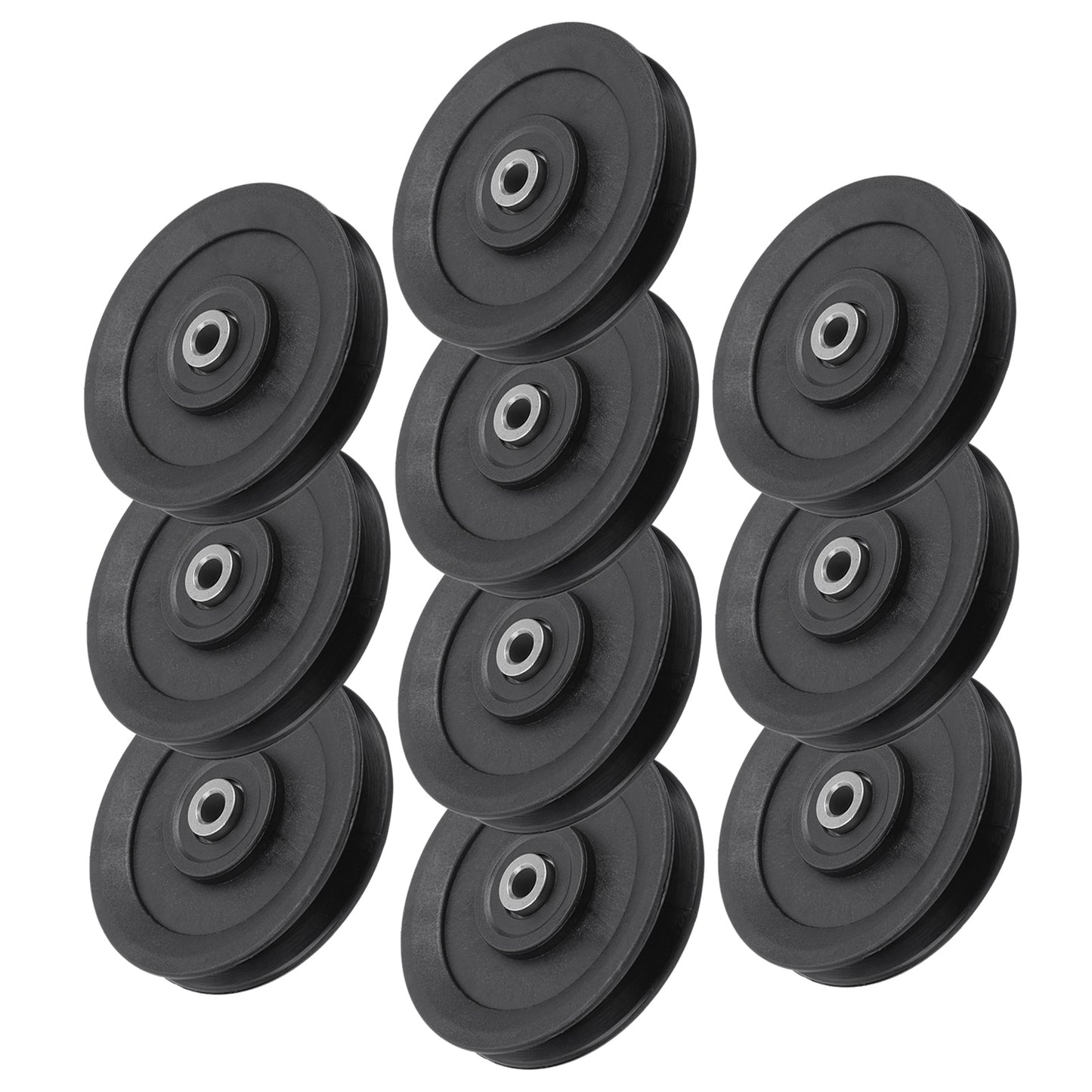 10pcs 115mm Nylon Fitness Bearing Pulley Home Gym Attachments Exercise Strength Training Accessory