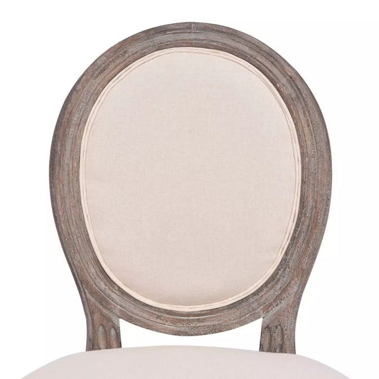 vidaXL Dining Chairs 6 pcs Cream Fabric