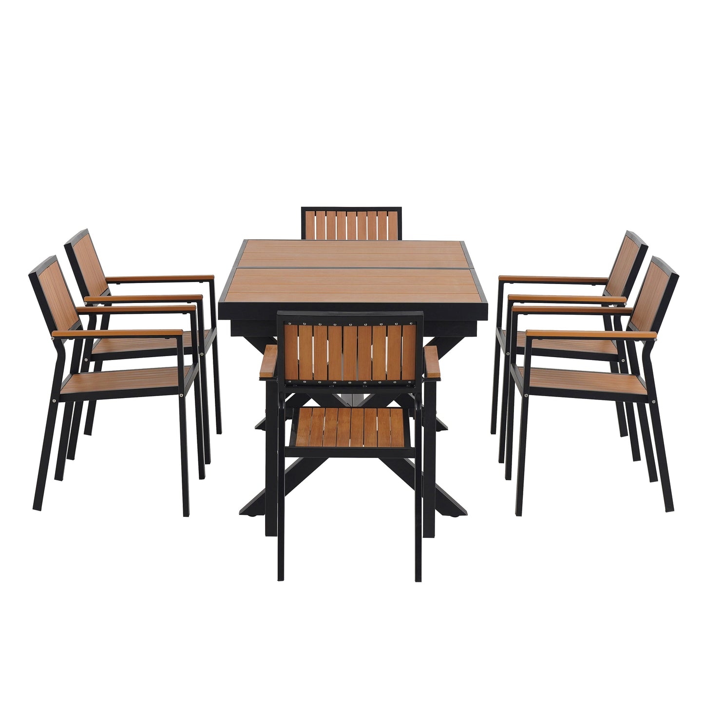 Experience Outdoor Dining Freedom with a Flexible Set Including Six