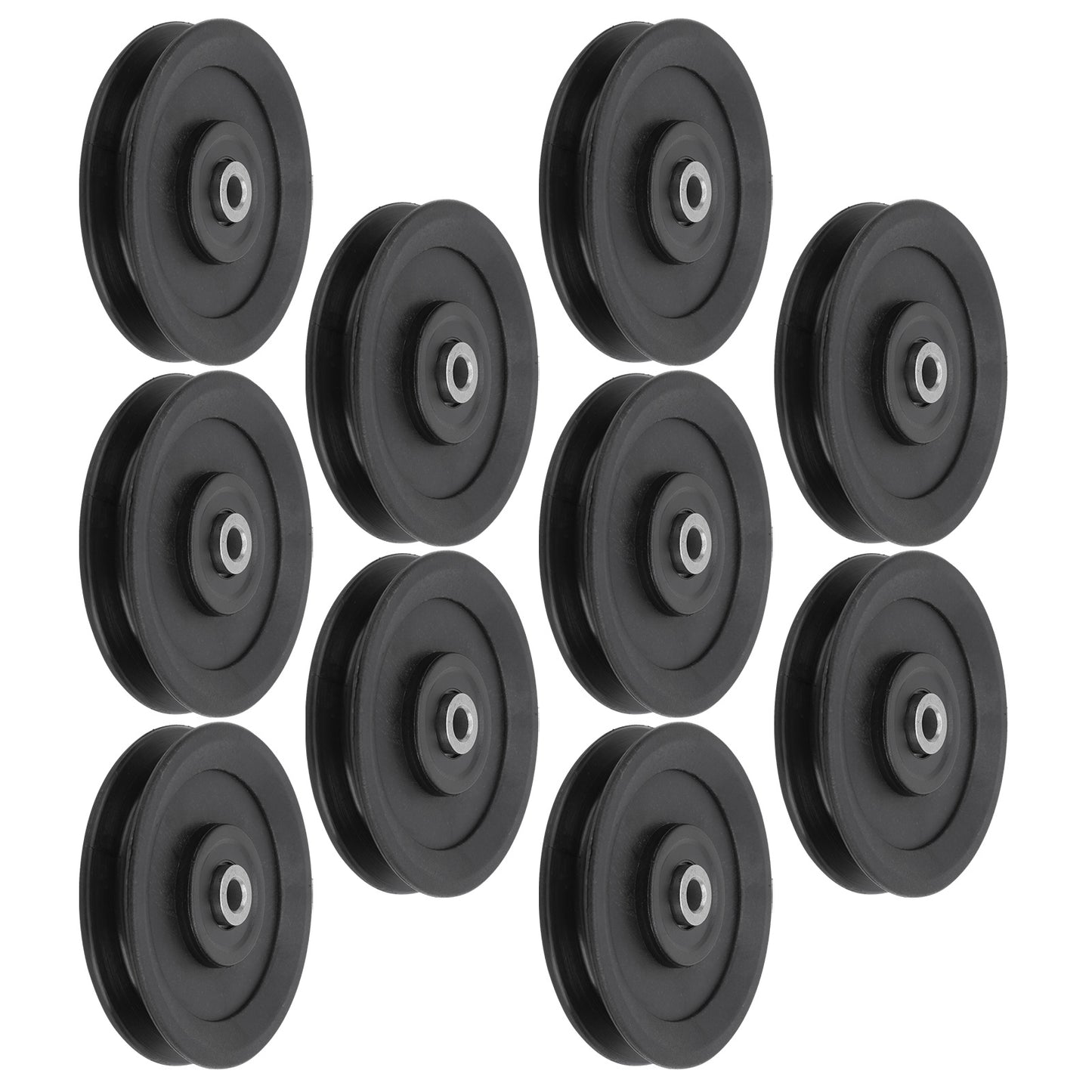 10pcs 115mm Nylon Fitness Bearing Pulley Home Gym Attachments Exercise Strength Training Accessory