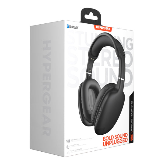 HyperGear VIBE Wireless Bluetooth Headphones w Extended Battery Life (