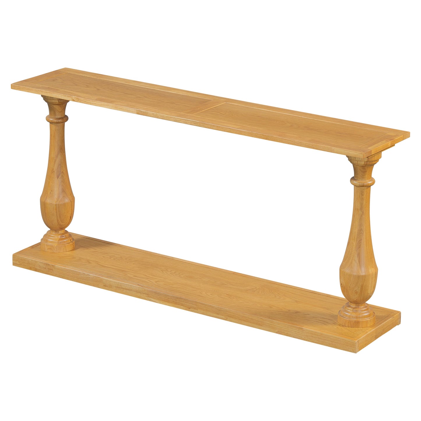 Vintage Sofa Table Console Table with Luxurious Pine Veneer and