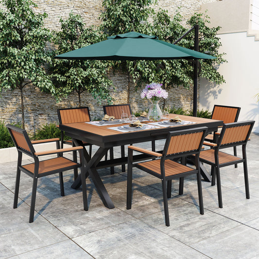 Experience Outdoor Dining Freedom with a Flexible Set Including Six