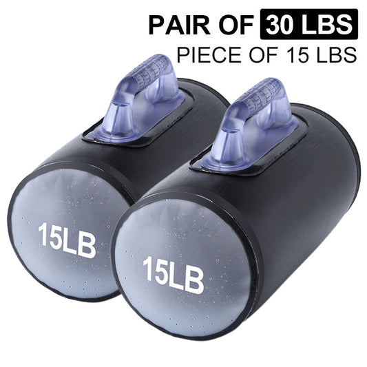 15lb Water Dumbbell Pairs Adjustable Free Weights Portable Travel Gym Fitness Home Yoga Exercise Training Set