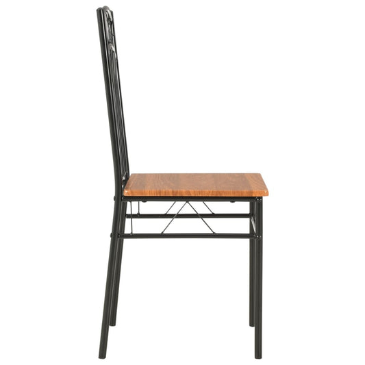 vidaXL Dining Chairs 6 pcs Brown MDF