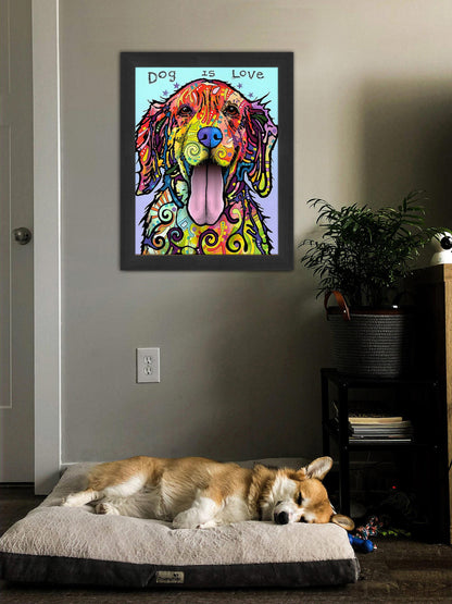 "Lab Love" Framed Dog Art Print by Dean Russo